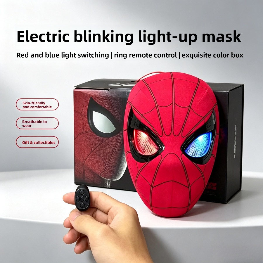 Led Ring Light 18 - Full‑Face Cosplay Mask Electric Blink Function