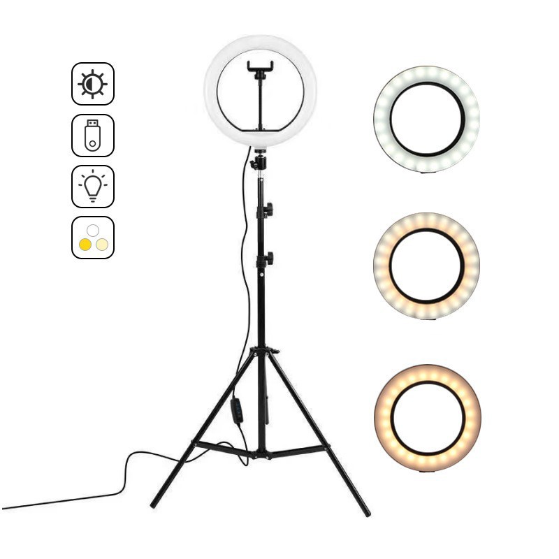 16cm/26cm/30cm LED Selfie Ring - Photography Lighting Overhead 评论和价格