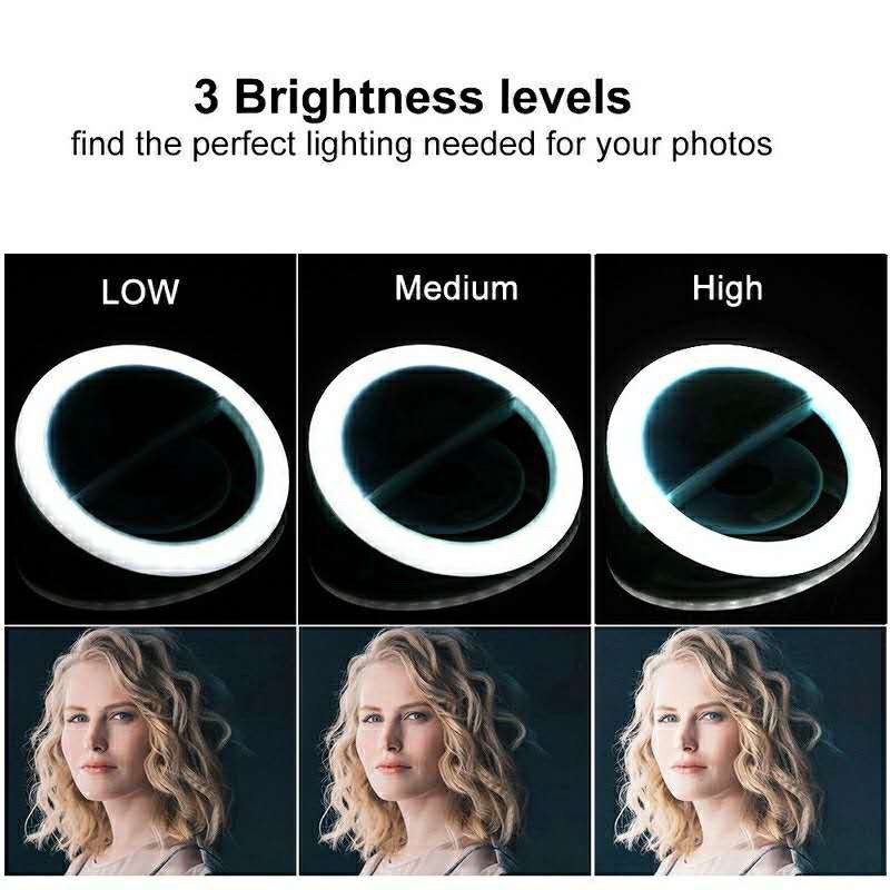 LED Selfie Ring Light 3 Level  - Photography Lighting Overhead 评论和价格