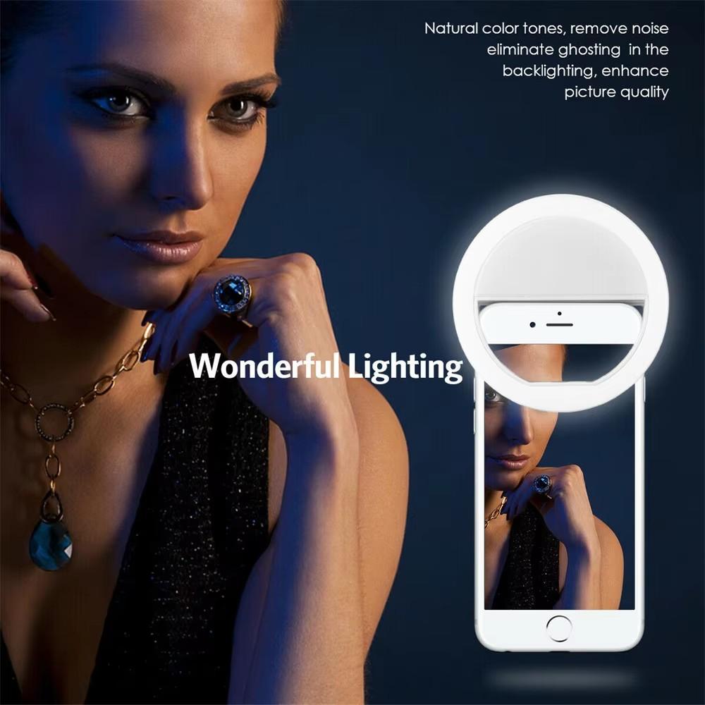 Clip On Selfie Ring Light Rech - Photography Lighting Overhead 评论和价格
