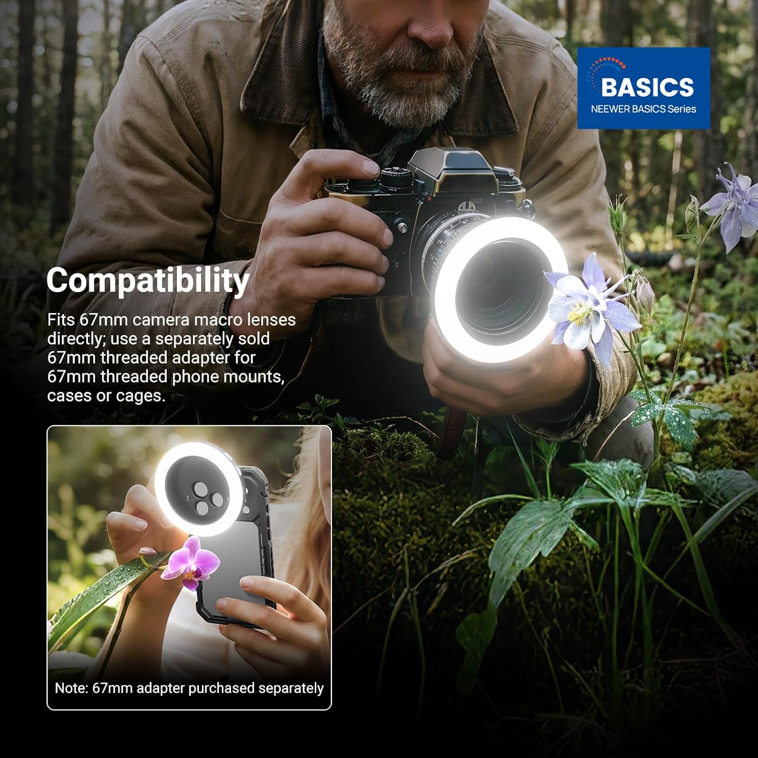 NEEWER Basics 67mm Threaded Ri - Photography Lighting Overhead 评论和价格