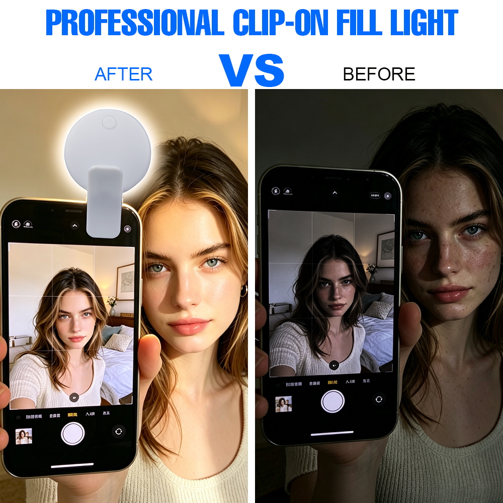 Clip LED Selfie Fill Light 3 B - Photography Lighting Tool 评论和价格