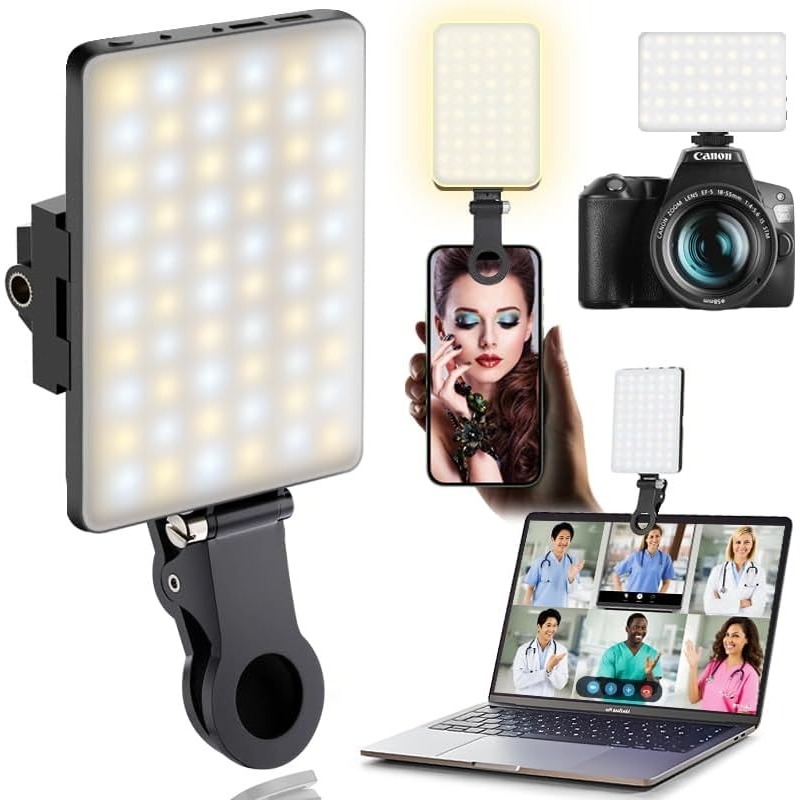 LED Portable Clip-on Selfie Li - Photography Lighting Portable 评论和价格