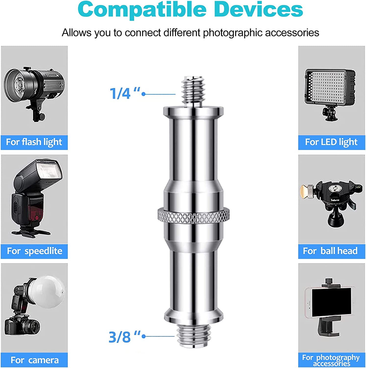 Selens Standard 3/8 to 1/4 Ada - Photography Lighting Tool 评论和价格