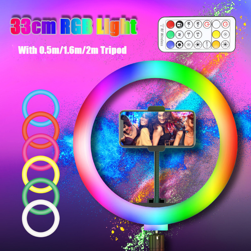 13inch RGB Led Selfie Ring Lig - Photography Lighting Overhead 评论和价格