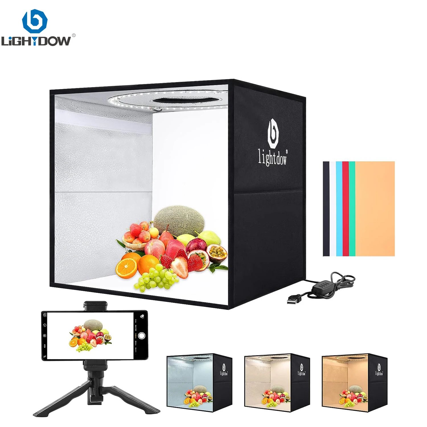 Lightdow Dimmable Photo Box LE - Photography Lighting Portable 评论和价格