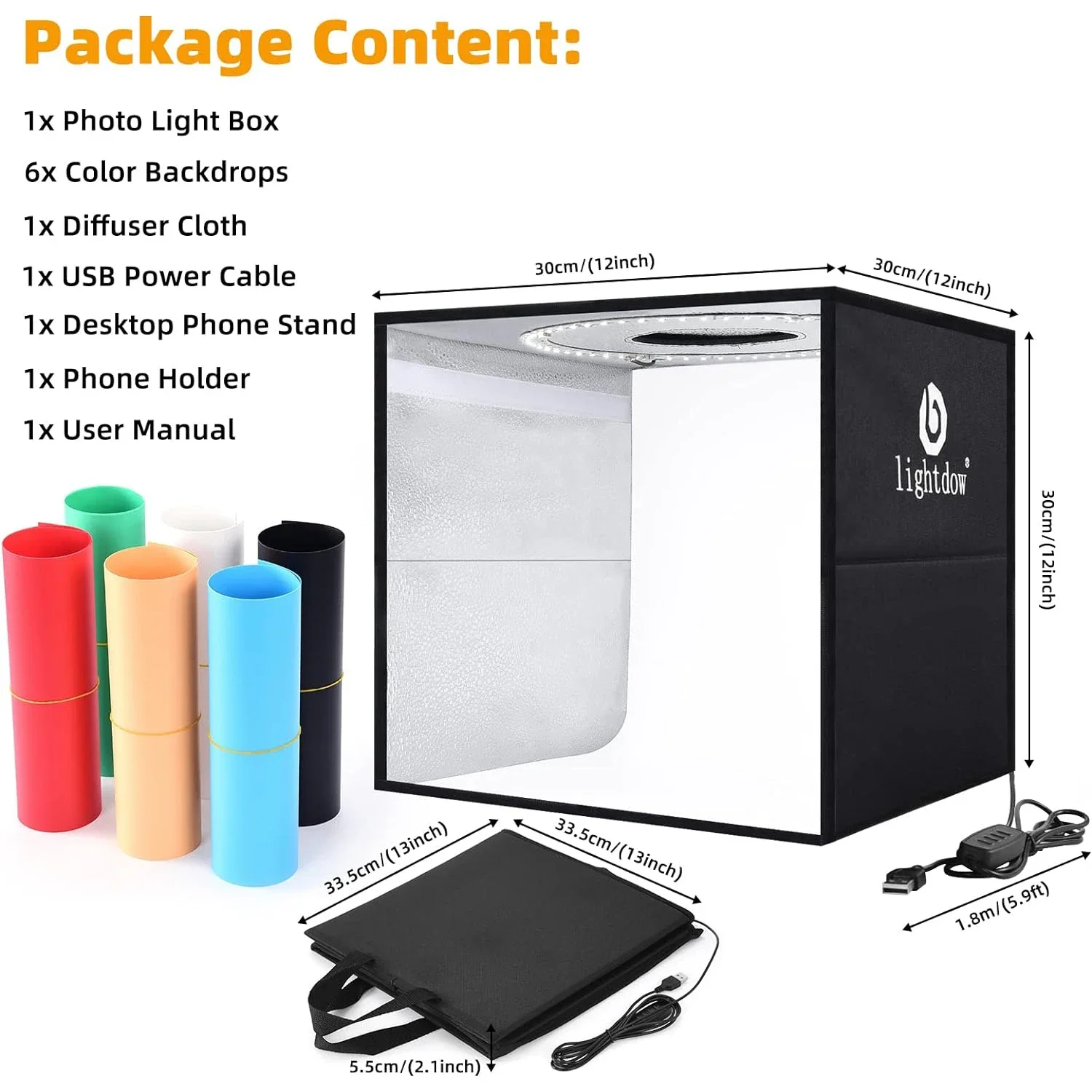 Lightdow Dimmable Photo Box LE - Photography Lighting Portable 评论和价格