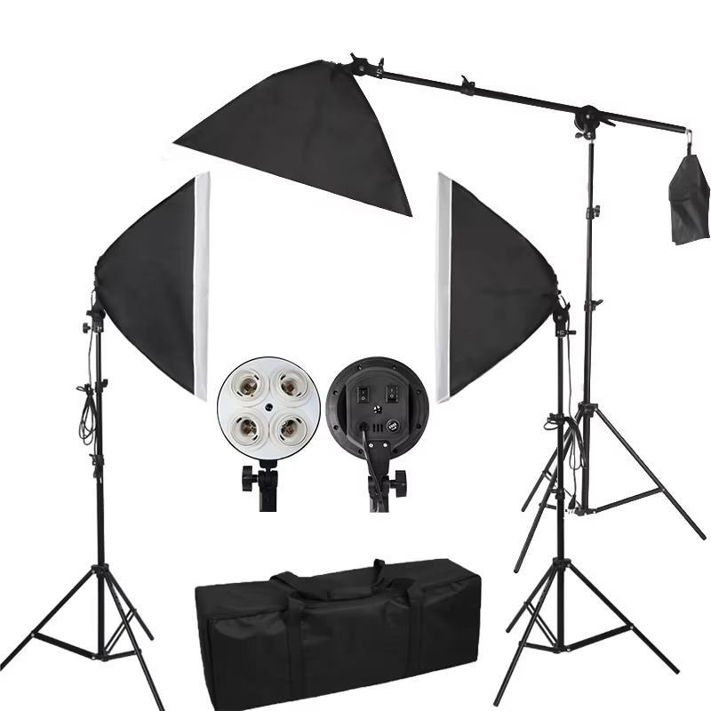 50x70cm Softbox Kit with E27 F - Photography Lighting Overhead 评论和价格