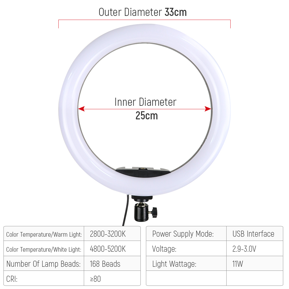 12inch RGB Led Ring Light With - Photography Lighting Overhead 评论和价格